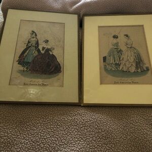 Vintage Paris Modes Petit Courrier Des Dames Lithographs